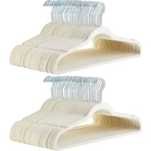 Cabides Amazon Basics Antiderrapantes Com 100 Unidades Marfim E Bege A-BI