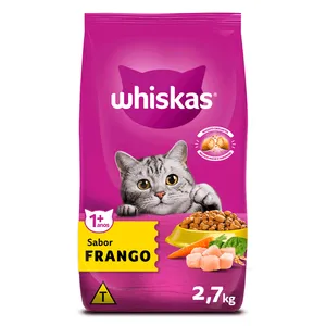 Ração Whiskas Gatos Adultos Frango 2,7 kg