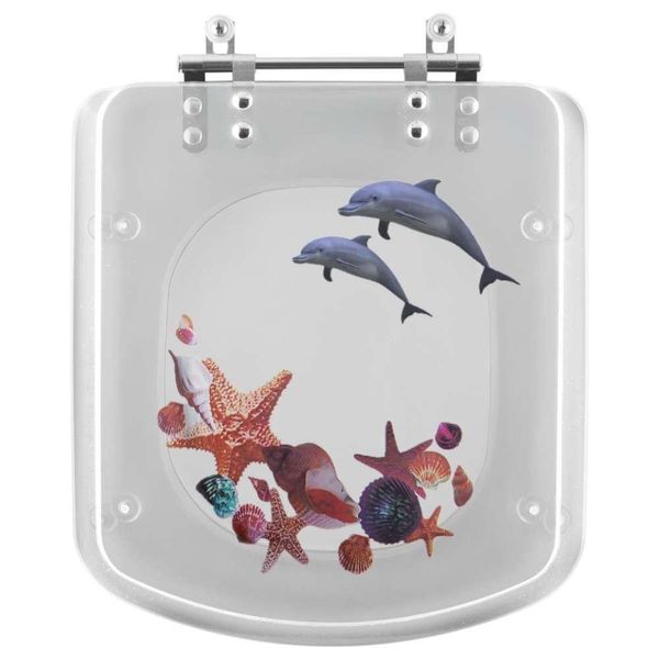 Tampa De Vaso Poliéster Decorada Golfinho E Conchas Art Para Louça Incepa