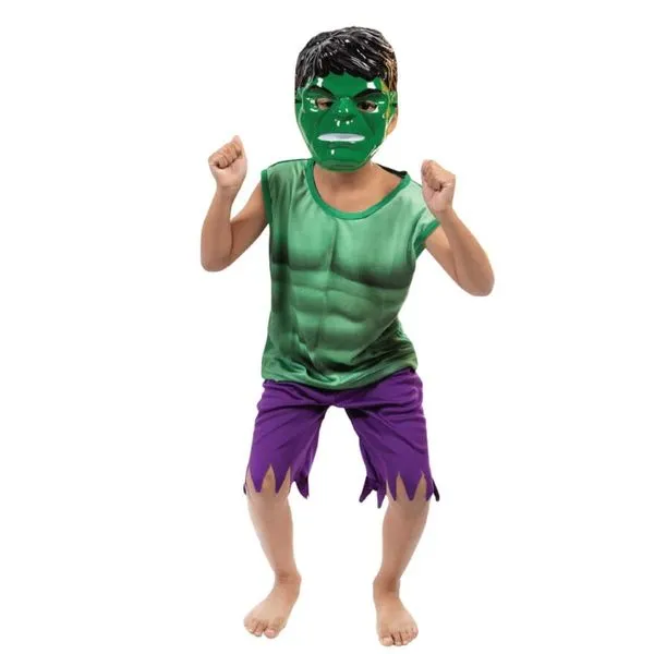 Fantasia Infantil Hulk Ione E Eduardo Tamanho M (MP)