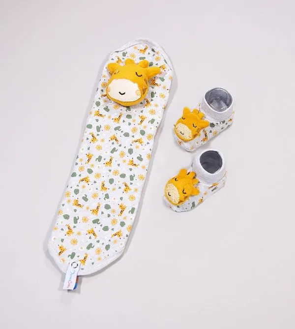 Kit Pantufa e Naninha Girafa Girafa