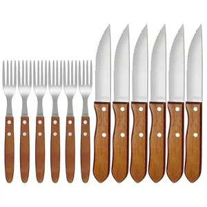 Conjunto Churrasco Garfo e Faca 12 Peças