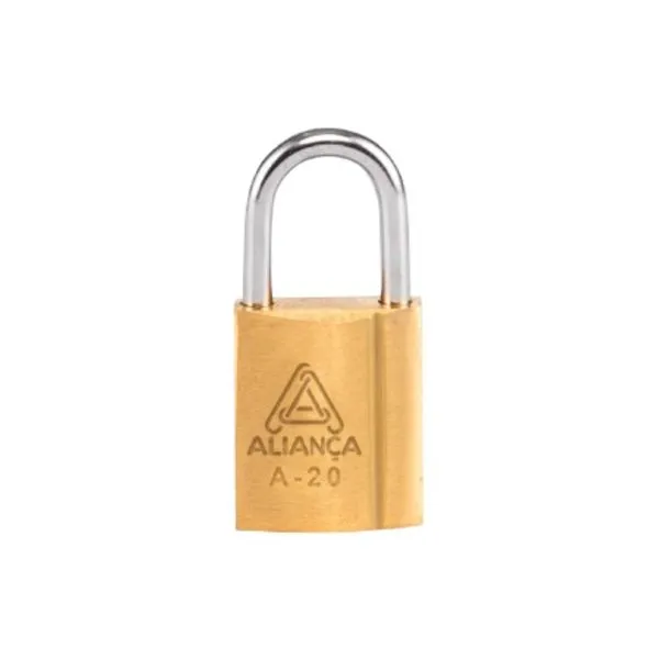 Cadeado De Latão Maciço Com Chave Aliança BT 20mm (MP)