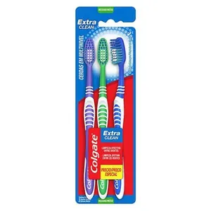 Escova Dental Colgate Extra Clean 3 Unidades Média
