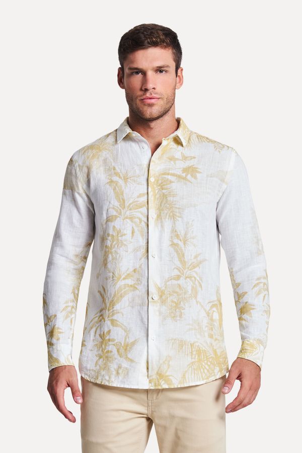 Camisa Ml Blue Paradise Amarelo Amarelo Claro - Ggg