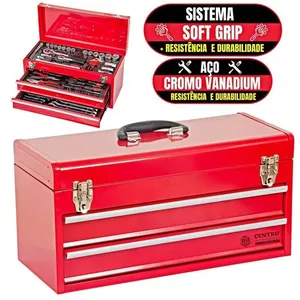 Caixa De Ferramentas Gabinete C/ 90 Peças Kajima Jfp90m