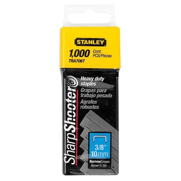 Grampos de Uso geral 3/8"" 1000 Peças Para Uso em TR150 - TRA706T - STANLEY