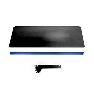 Bandeja Prateleira Ponta 30x73 New Plus para Gôndola Preto com Porta Etiqueta Azul SA Gôndolas Bandeja Prateleira Ponta 30x73 New Plus Preto com Porta Etiqueta Azul SA Gôndolas