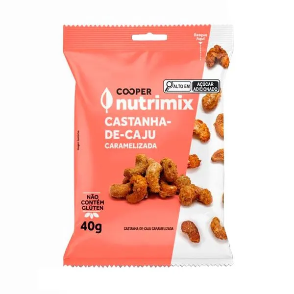 Castanha-de-Caju Caramelizada Cooper Nutrimix 40g