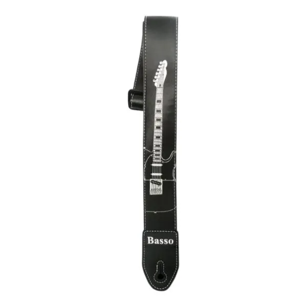 Correia Para Guitarra Basso Preto SF33 (MP)