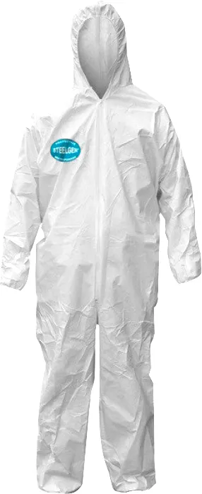 Macacão de Proteção com Capuz e Mangas Longas Branco VIC85111 - Vicsa Macacão de Proteção com Capuz Steelgen G Branco VIC85111 - Vicsa