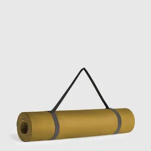 Tapete de Yoga Mat Colchonete Tatame para Exercícios em Casa com Amortecimento E.V.A. Amarelo OEM Tapete de Yoga Mat Colchonete Tatame para Pilates com Isolamento Térmico Amarelo OEM