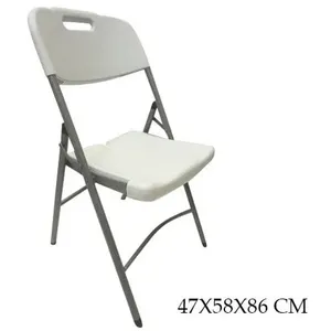 Cadeira Dobrável Ideal Furniture 851-D25 46x52x79 Branco/Cinza Y-BI