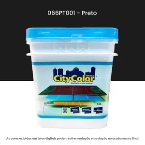 Tinta Acrílica Piso Citycolor 15l 066PT001 Preto (MP)