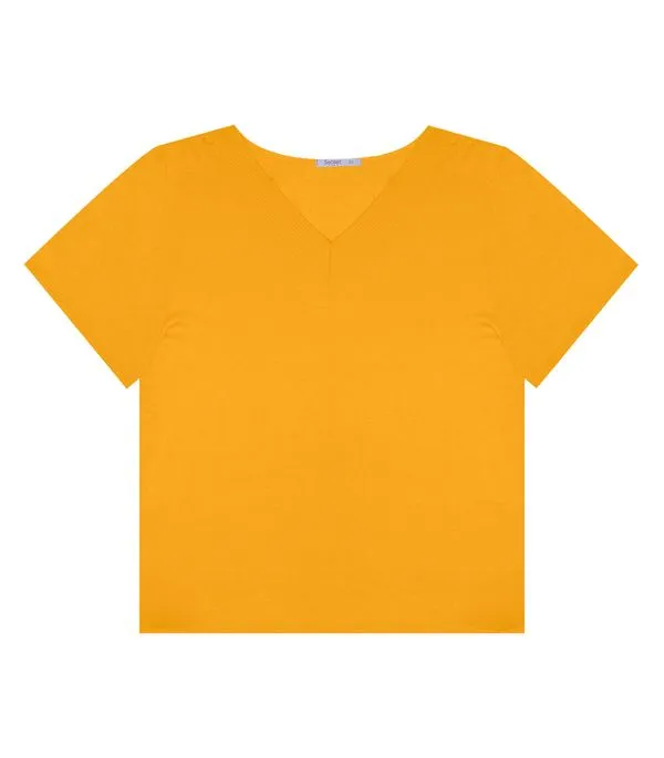 Blusa Feminina Plus Size Secret Glam Amarelo Plus G1