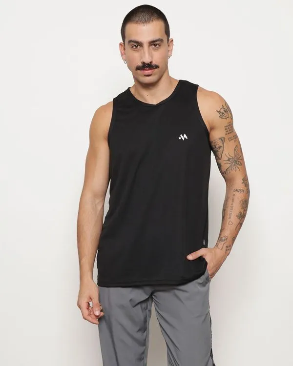 Regata Esportiva Masculina Machão Furadinha Preta M
