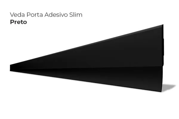 Veda Porta Adesivo - Slim - Preto - 100 cm