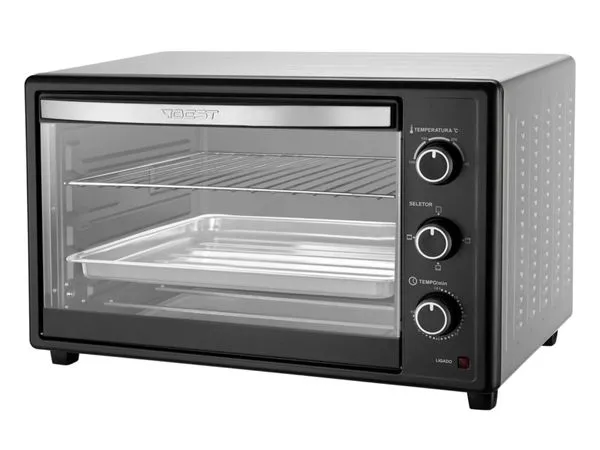 Forno de Bancada Elétrico Best Forno 66 Litros 127v Preto/Branco