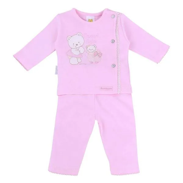 Conjunto Bebê Puro Carinho Sweet Baby 3 Peças Rosa (MP)