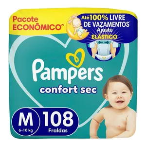 Fralda Pampers Confort Sec Tamanho M 108 Unidades