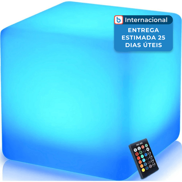 Luminária Mr.Go Decorativo Quadrado 40cm Azul A-MBI