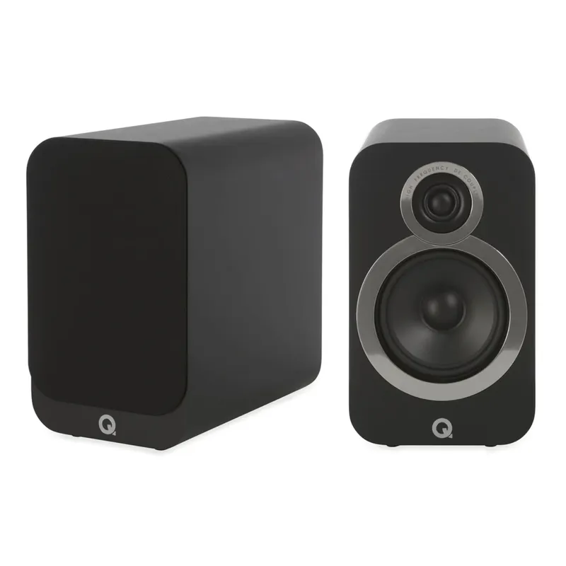 Par de caixas acústicas Q Acoustics 3020i Bookshelf Preto - 125W