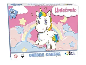 Quebra Cabeça Unicornio 60 Peças - Pais e Filhos