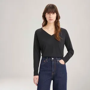 Suéter Levi's® Petal Vneck Preto Manga Longa - XS USA | PP BR