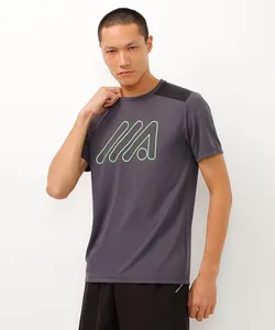 camiseta esportiva manga curta - chumbo M