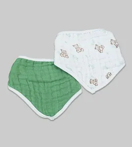 Kit Babador Bandana Soft Ursinho Bolinhas com 2 unidades Ursinho Bolinha