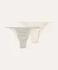 kit de 2 calcinhas fio dental caneladas com renda coloridas GG