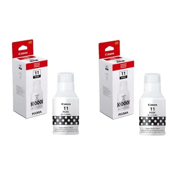 Kit Canon Gi-11 Gi11 G11 2 Un Preto Original P/impressora G3160 G2160 G-3160 G-2160