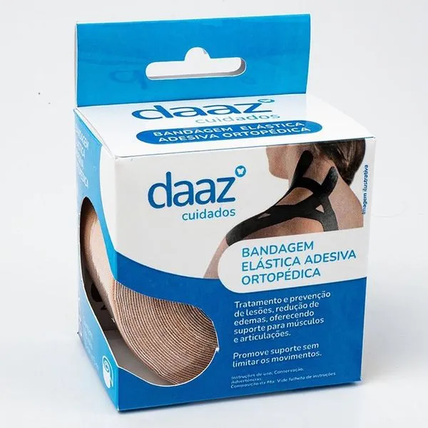 Bandagem Elástica Adesiva Ortopédica Daaz Bege
