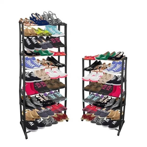 Organizador De Calçados Vertical Sapateira Desmontável Com 10 Prateleiras Para 60 Sapatos