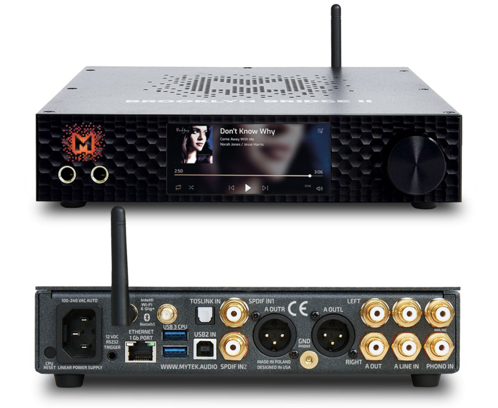 Mytek DAC Brooklyn Bridge II ROON CORE 4TB Black - DAC, Streamer e Roon Core Integrado