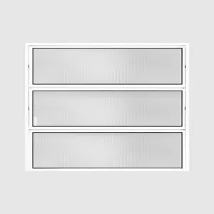 Janela Basculante 3 Folhas Vidro Boreal Alumínio Branco Metalflex Janela Basculante Vidro Boreal Alumínio Branco 60x100cm