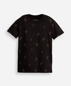 camiseta de algodão juvenil coqueiro preta 14