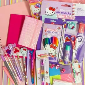 Kit Papelaria Kawai Fofo Hello Kitty