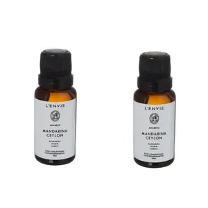 Kit 2 Óleos Concentrado Mandarina Ceylon para Aromatização de Ambientes 20ml L'envie Kit 2 Óleos Concentrado Mandarina Ceylon para Perfumar Ambientes 20ml L'envie