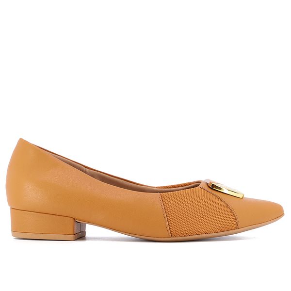 Scarpin Couro Marrom Bico Fino 37