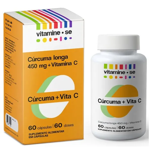 Suplemento Alimentar Vitamine-se Cúrcurma + Vita C 60 cápsulas
