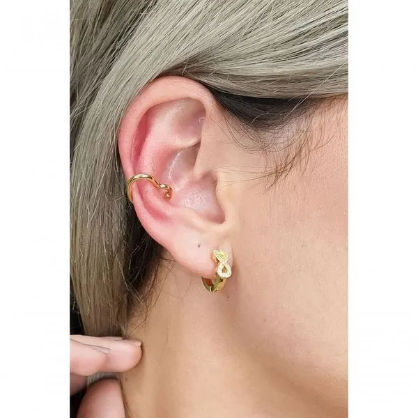 Piercing Fake Floratta Joias Forma de Coração Banhado em Ouro 18K 1,5CM Dourado Feminino Piercing Fake Floratta Joias Coração Banhado em Ouro 18K 1,5CM Dourado