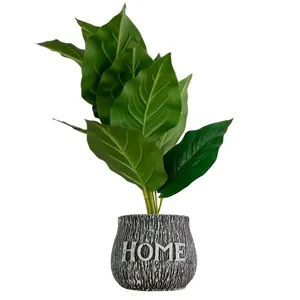 Vaso Plantas Harmonia Cimento e Plástico PE 10,5x10,5x36cm LM3807 - honeyhome