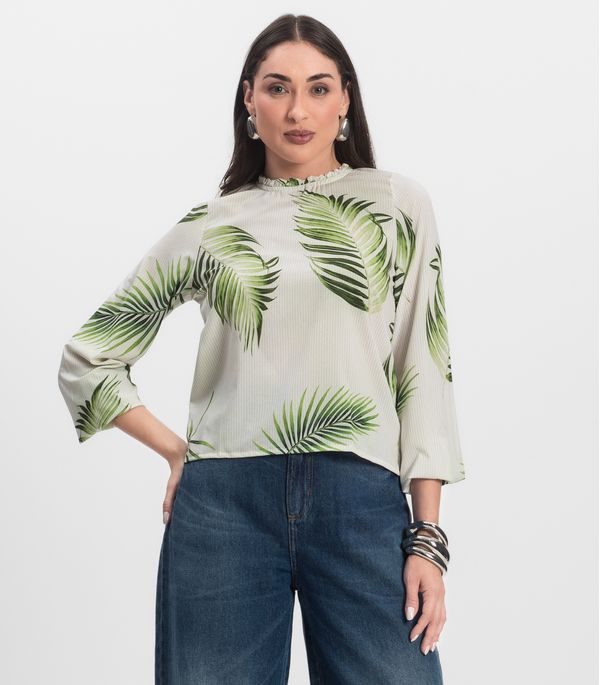 Blusa Manga Longa Infinita Cor Bege P
