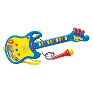 Guitarra Com Microfone Azul Dmt5379 Dm Toys