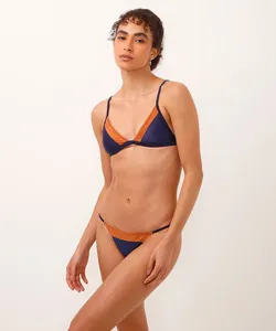 biquíni calcinha tanga bicolor proteção uv azul GG