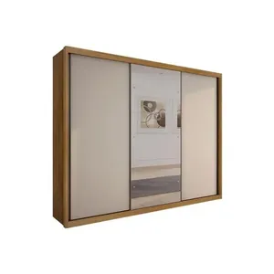 Guarda Roupa Casal 3 Portas Correr c/Espelho Paradizzo/Palazzo Cumaru/Fendi 25 N. Horizonte