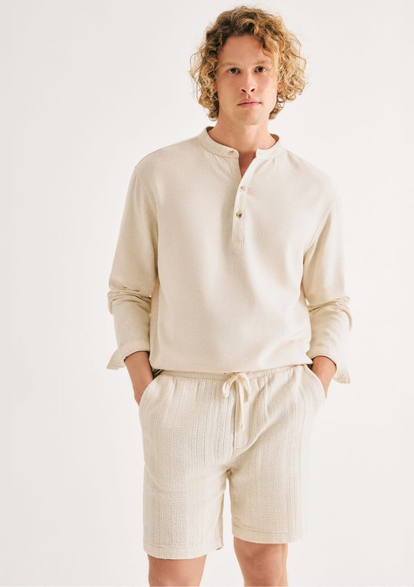 Bermuda Masculina Texturizada - Bege G