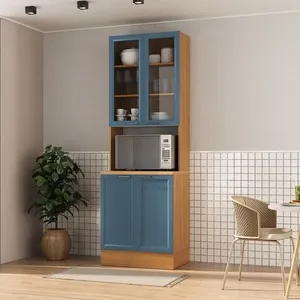 Paneleiro Torre Quente para Forno 70cm Soho CabeCasa MadeiraOriginals Freijó/Azul Freijó/Azul