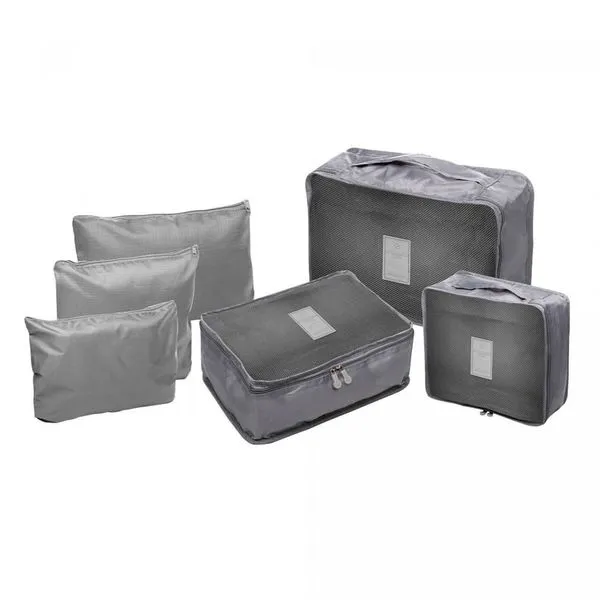 Conjunto Organizador 6 Peças Lyor De Mala Para Viagem Cinza 220332